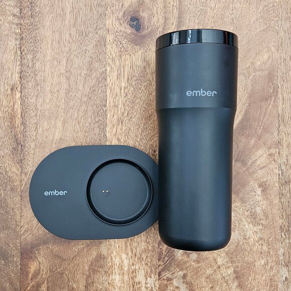 Ember Travel Mug 2 Black 12 Oz Stainless Steel Temperature Control Tested/Works - Picture 1 of 6